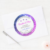 Roze Paarse Glitter Product Labels Juwelen White (Envelop)
