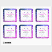 Roze Paarse Glitter Product Labels Juwelen White (Vel)