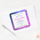 Roze Paarse Glitter Product Labels Juwelen White (Envelop)