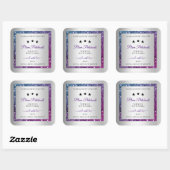 Roze Paarse Glitter Silver Product Packaging Label (Vel)