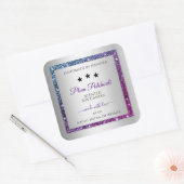 Roze Paarse Glitter Silver Product Packaging Label (Envelop)