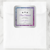 Roze Paarse Glitter Silver Product Packaging Label (Tas)