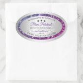 Roze Paarse Glitter Silver Product Packaging Label (Tas)