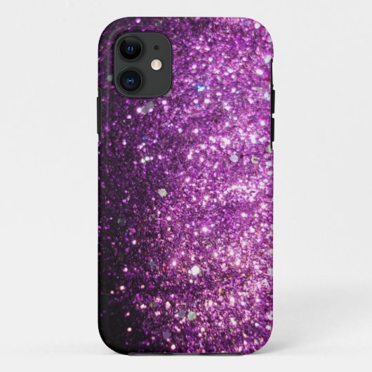 Roze/Paarse glitter Sparkle Bling iPhone 5 Hoesje (Achterkant)
