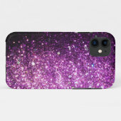 Roze/Paarse glitter Sparkle Bling iPhone 5 Hoesje (Achterkant (horizontaal))