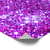 Roze Paarse glitter Sparkle Custom Design Poster (Hoek)