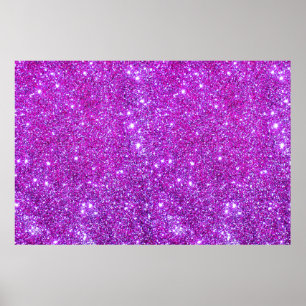 Roze Paarse glitter Sparkle Custom Design Poster