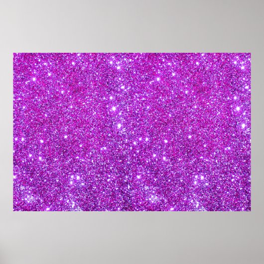 Roze Paarse glitter Sparkle Custom Design Poster (Voorkant)