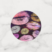 Roze Paarse Glitter Sparkle Glam Verjaardagsfeest Confetti (Kleine voorkant)