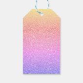 Roze Paarse Glitter & Sparkle Monogram Cadeaulabel (Achterkant)