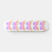 Roze Paarse Glitter Vlinders Persoonlijk Skateboard (Horizontaal)