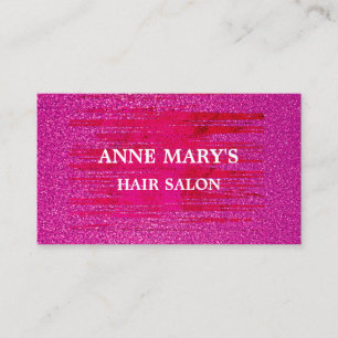 Roze Paarse glittery Abstract Colorful Hair Salon Visitekaartje