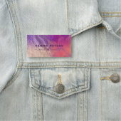 Roze Paarse Gold Foil Glitter Calligraphy Script Naamplaatje (In situ)