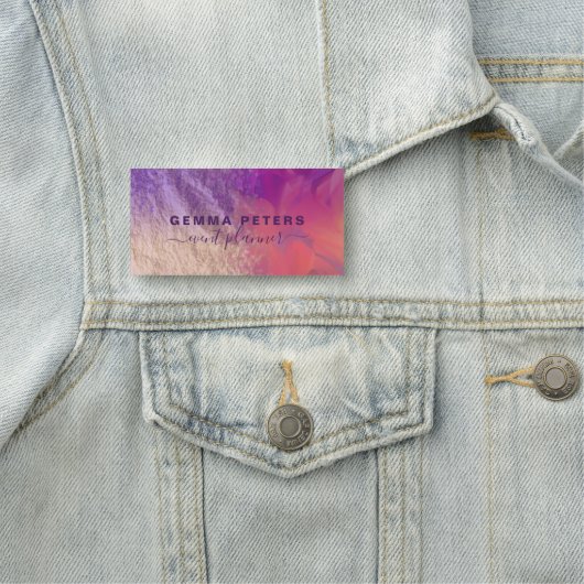 Roze Paarse Gold Foil Glitter Calligraphy Script Naamplaatje (In situ)