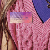 Roze Paarse Gold Foil Glitter Calligraphy Script Naamplaatje