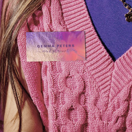 Roze Paarse Gold Foil Glitter Calligraphy Script Naamplaatje