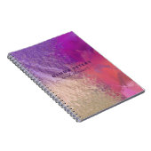 Roze Paarse Gold Foil Glitter Calligraphy Script Notitieboek (Rechterzijde)