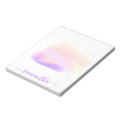 Roze paarse gouden borstels artistiek creatief notitieblok (Linkerzijde)