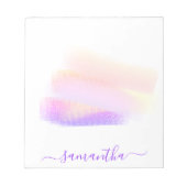 Roze paarse gouden borstels artistiek creatief notitieblok (Voorkant)