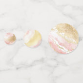 Roze Paarse Gouden Buitenste Ruimte Verjaardag Confetti (Voorkanten)