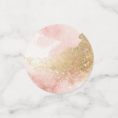 Roze Paarse Gouden Buitenste Ruimte Verjaardag Confetti (Kleine voorkant)