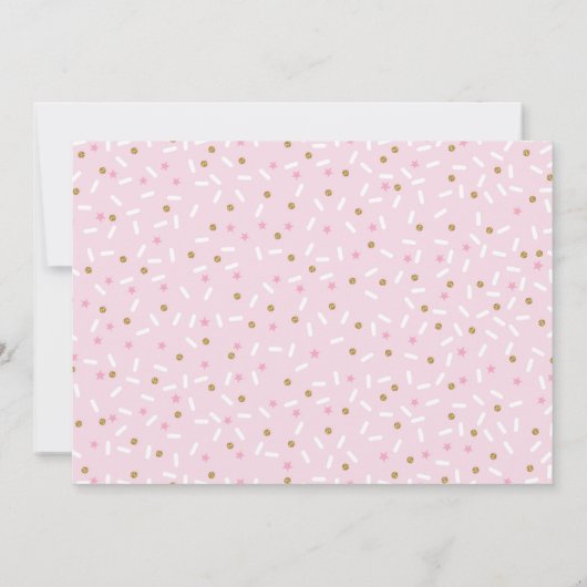 Roze Paarse Gouden Donut Verjaardag Dankjewel Kaar Kaart (Achterkant)