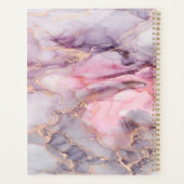 Roze,paarse, gouden marmer planner (Achterkant)