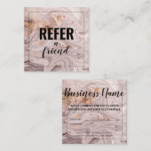 Roze Paarse goudmarmer Verwijs een vriend Aanbevelingskaartje (Voorkant / Achterkant)