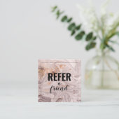 Roze Paarse goudmarmer Verwijs een vriend Aanbevelingskaartje (Staand voorkant)