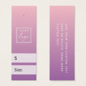 Roze paarse gradiënt DIY-prijs hang label Mini Visitekaartjes (Voorkant /achterkant)