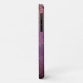 Roze Paarse Gradiënt Gestreepte Bloem Blad Patroon Case-Mate iPhone Case (Achterkant/links)