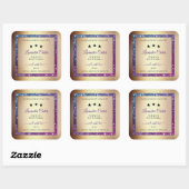 Roze Paarse gradiënt Glitter Product Labels Gold (Vel)