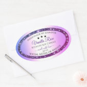 Roze Paarse gradiënt Glitter Spark Product Labels (Envelop)