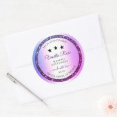 Roze Paarse gradiënt Glitter Spark Product Labels (Envelop)