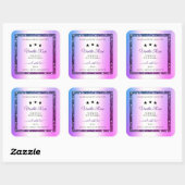 Roze Paarse gradiënt Glitter Spark Product Labels (Vel)