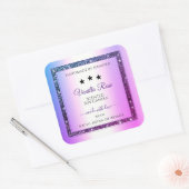 Roze Paarse gradiënt Glitter Spark Product Labels (Envelop)