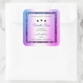 Roze Paarse gradiënt Glitter Spark Product Labels (Tas)