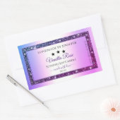 Roze Paarse gradiënt Glitter Spark Product Labels (Envelop)