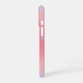 Roze Paarse Gradient Heart Minimal Script Naam iPhone 16 Hoesje (Linkerkant)
