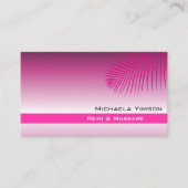 Roze Paarse gradiënt Modern met palmlef Visitekaartje (Voorkant)