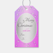 Roze Paarse Gradient Silver Effect Kerststerren