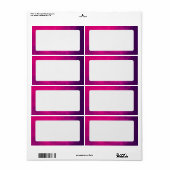 Roze Paarse gradiëntrandlabels – Etiket (Full Sheet)