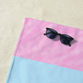Roze Paarse Grappige Haar Strandhanddoeken Strandlaken (In situ)