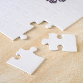 Roze, Paarse, grijze, witte fractale kunst Kaleido Legpuzzel (Zijkant)