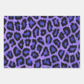 Roze Paarse Groen Zwart Leopard Dierenprint Inpakpapier Vel (Voorkant 2)