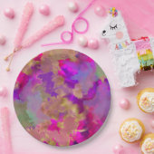 Roze, paarse, groene alcoholmarmer bord voor afdru (Feest)