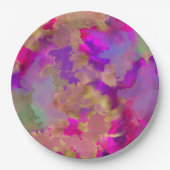 Roze, paarse, groene alcoholmarmer bord voor afdru (Voorkant)