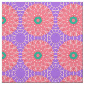 Roze Paarse Groene Boho Chic Artsy Mandala Pattern Stof (Swatch)