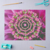 Roze Paarse Groene Garden Flowers Kerstmis Tissuepapier (Craft)