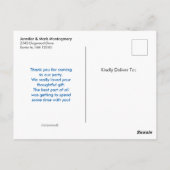 Roze Paarse Groene Marmer Abstracte Waterverf Briefkaart (Achterkant)